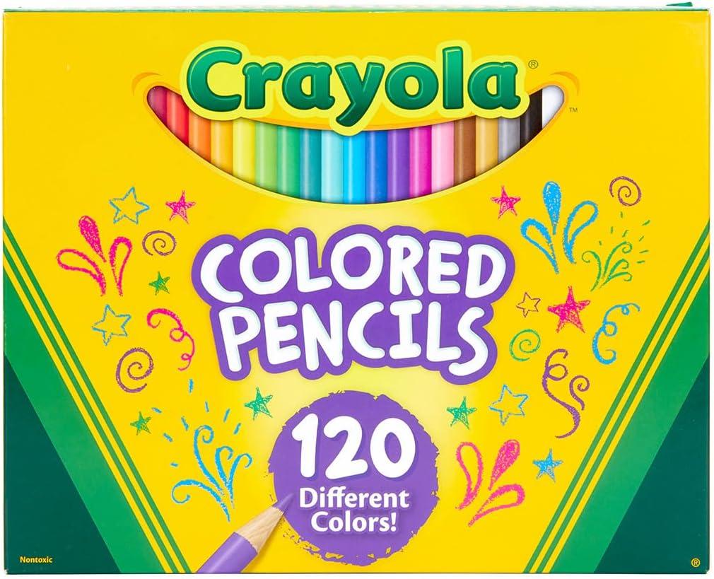 imageCrayola Colored Pencils Set 120ct Coloring Book Pencils Kids Classroom Art Supplies Bulk Colored Pencils Presharpened Gifts for Kids Ages 3 4 51 Count Pack of 1