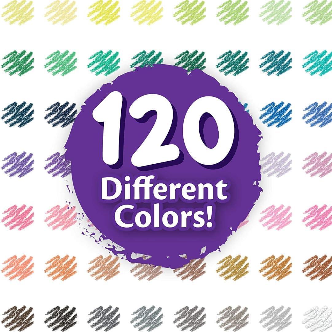 imageCrayola Colored Pencils Set 120ct Coloring Book Pencils Kids Classroom Art Supplies Bulk Colored Pencils Presharpened Gifts for Kids Ages 3 4 51 Count Pack of 1
