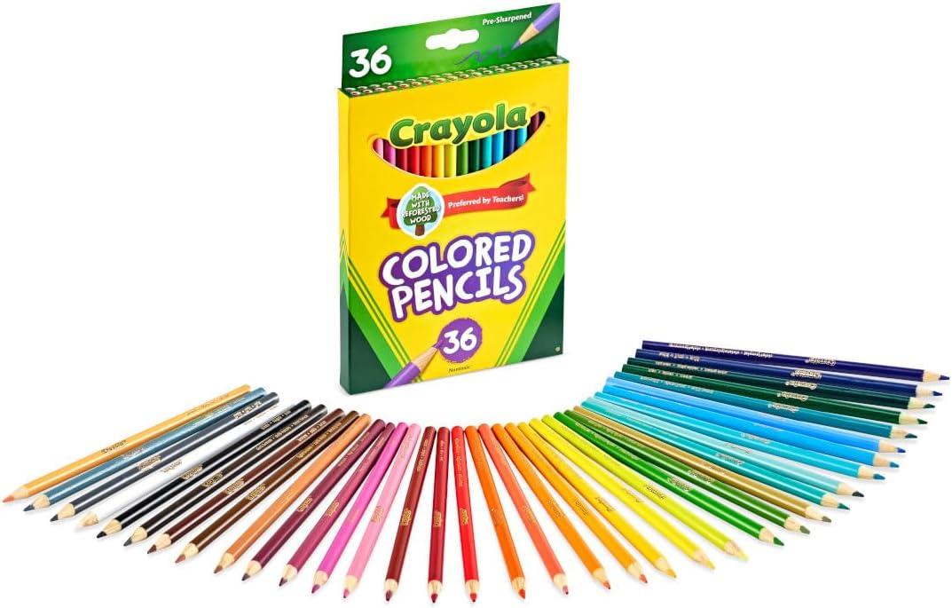 imageCrayola Colored Pencils Set 120ct Coloring Book Pencils Kids Classroom Art Supplies Bulk Colored Pencils Presharpened Gifts for Kids Ages 3 4 536 Count Pack of 1
