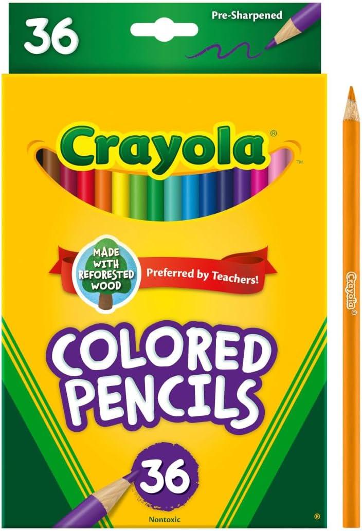 imageCrayola Colored Pencils Set 120ct Coloring Book Pencils Kids Classroom Art Supplies Bulk Colored Pencils Presharpened Gifts for Kids Ages 3 4 536 Count Pack of 1