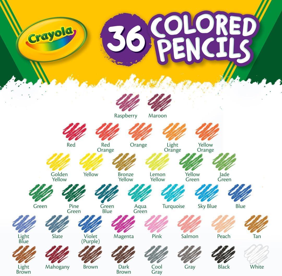 imageCrayola Colored Pencils Set 120ct Coloring Book Pencils Kids Classroom Art Supplies Bulk Colored Pencils Presharpened Gifts for Kids Ages 3 4 536 Count Pack of 1