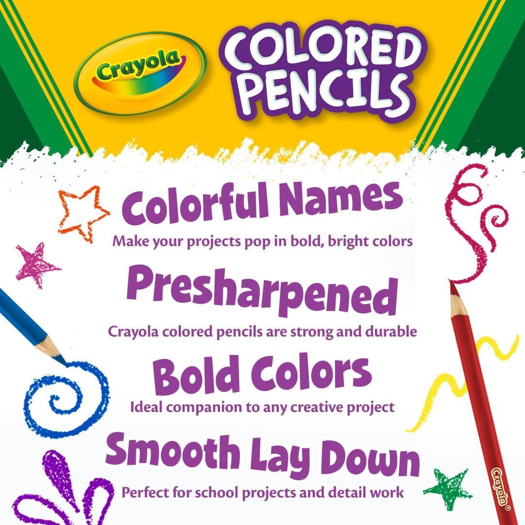imageCrayola Colored Pencils Set 120ct Coloring Book Pencils Kids Classroom Art Supplies Bulk Colored Pencils Presharpened Gifts for Kids Ages 3 4 536 Count Pack of 1