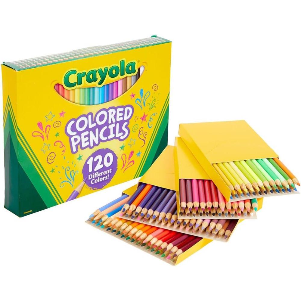 imageCrayola Colored Pencils Set 120ct Coloring Book Pencils Kids Classroom Art Supplies Bulk Colored Pencils Presharpened Gifts for Kids Ages 3 4 51 Count Pack of 1
