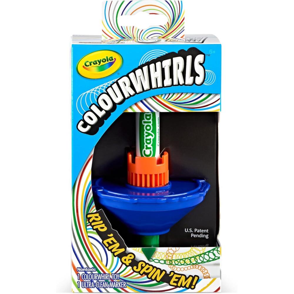 imageCrayola Colourwhirls 3ct Spin Art Toy Battling Spinning Top Toy for Kids 1 Launcher Arts ampamp Crafts Kit Gift for Boys ampamp Girls Ages 6 7 81 x spinning top
