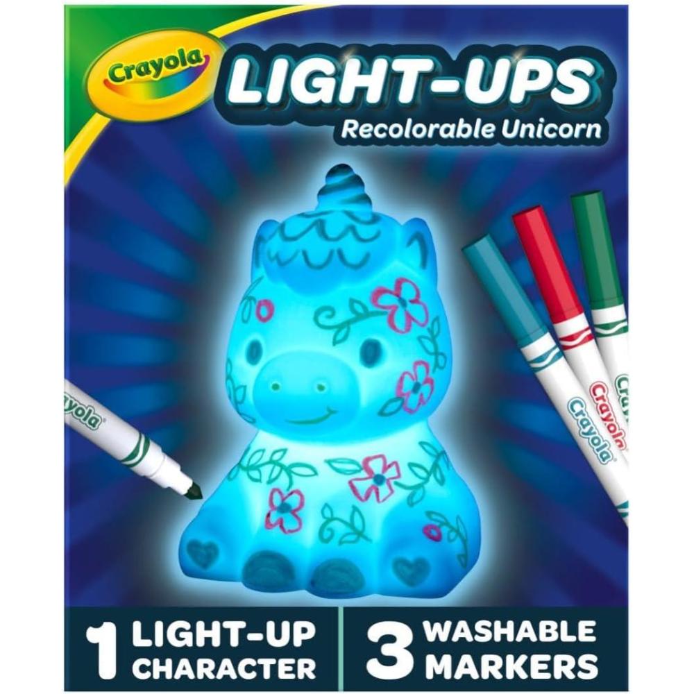 imageCrayola Light Ups  Unicorn Reusable Holiday Craft Glow In The Dark Unicorn Gift for Kids Decoration Craft Toys ampamp Gifts for KidsUnicorn Figure