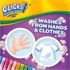 Crayola Clicks Retractable Markers – Bold (10ct), Stocking Stuffers for Kids & Toddlers, Christmas Gifts for Grandkids, No Dry Washable Markers for Kids(Bold & Bright)