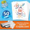 Crayola Color Wonder Mess Free Coloring Pages (50ct), Create Your Own Coloring Pages, Blank Color Wonder Refill, Toddler Toys & Gifts(Refill Pages)