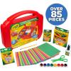 Crayola Create ‘N Carry Travel Art Set for Kids (75pcs), 2-in-1 Lap Desk & Carrying Case, Holiday for Kids, Art Supplies Kit for Crafting, Drawing & Coloring(Case 85 Piece)
