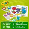 Crayola Mess Free Finger Painting Station – Washable Finger Paint for Toddlers, Christmas Gifts for Grandkids, Arts & Crafts Set, Sensory Activity, Travel Toy, Ages 1+(Spill Proof Paint)