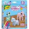Crayola Scribble Scrubbies Glam Pack (4 Pets), Holiday for Kids, Washable Pet Care Toy, Coloring Animal Craft, Stocking Stuffer Toys for Girls & Boys, 3+(Pastel Pets)