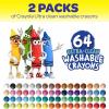 Crayola Washable Crayons for Kids – 64ct (2 Boxes), Bulk Crayons for Toddlers, Kids Arts & Crafts Supplies for Coloring Books, Drawing, Doodling [Amazon Exclusive]