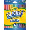 Crayola Clicks Retractable Markers – Bold (10ct), Stocking Stuffers for Kids & Toddlers, Christmas Gifts for Grandkids, No Dry Washable Markers for Kids(Classics)