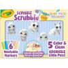 Crayola Scribble Scrubbies Glam Pack (4 Pets), Holiday for Kids, Washable Pet Care Toy, Coloring Animal Craft, Stocking Stuffer Toys for Girls & Boys, 3+(Baby Pets)