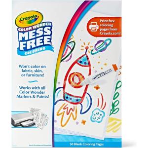 Crayola Color Wonder Mess Free Coloring Pages (50ct), Create Your Own Coloring Pages, Blank Color Wonder Refill, Toddler Toys & Gifts(Refill Pages)