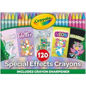 Crayola Special Effects Bulk Crayon Set (5 Pack), 24 Crayons for Kids, Coloring Supplies for Arts & Crafts, Glitter, Pastel, Bold & Bright, Neon, Metallic [Amazon Exclusive]