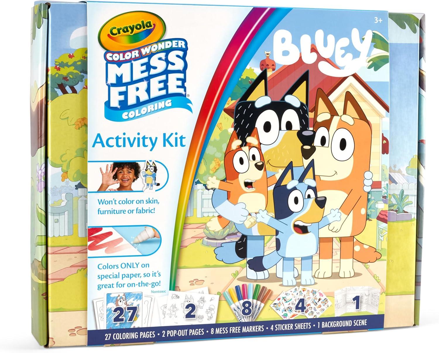 imageCrayola Color Wonder Bluey Activity Kit Mess Free Coloring for Toddlers Holiday ampamp Christmas Gifts for Kids Art Set for Kids Plane Essential Bluey Toys 3Color Wonder Bluey Activity Set