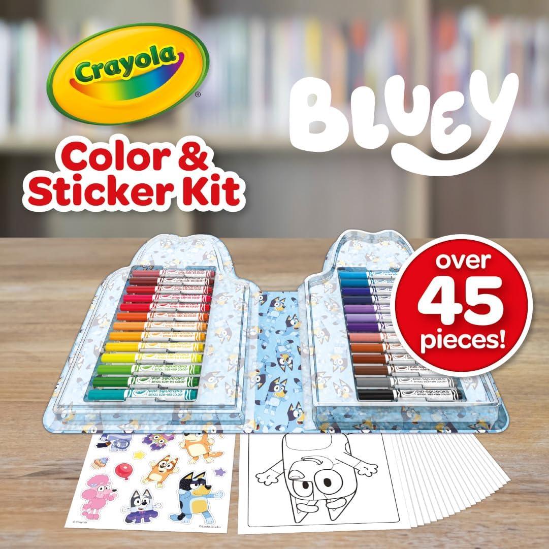 imageCrayola Color Wonder Bluey Activity Kit Mess Free Coloring for Toddlers Holiday ampamp Christmas Gifts for Kids Art Set for Kids Plane Essential Bluey Toys 3Art Kit  Bluey