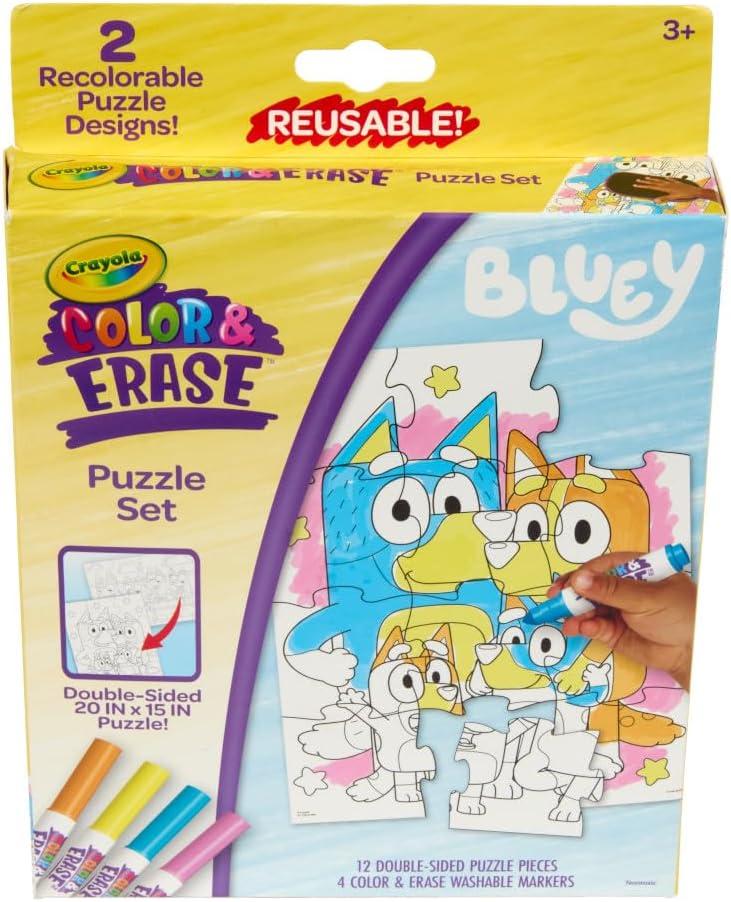 imageCrayola Color Wonder Bluey Activity Kit Mess Free Coloring for Toddlers Holiday ampamp Christmas Gifts for Kids Art Set for Kids Plane Essential Bluey Toys 3Color  Erase Bluey Puzzle Set