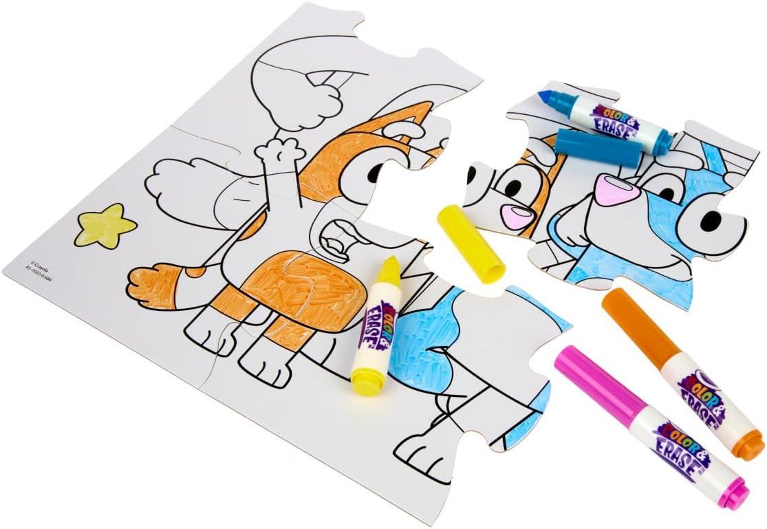 imageCrayola Color Wonder Bluey Activity Kit Mess Free Coloring for Toddlers Holiday ampamp Christmas Gifts for Kids Art Set for Kids Plane Essential Bluey Toys 3Color  Erase Bluey Puzzle Set