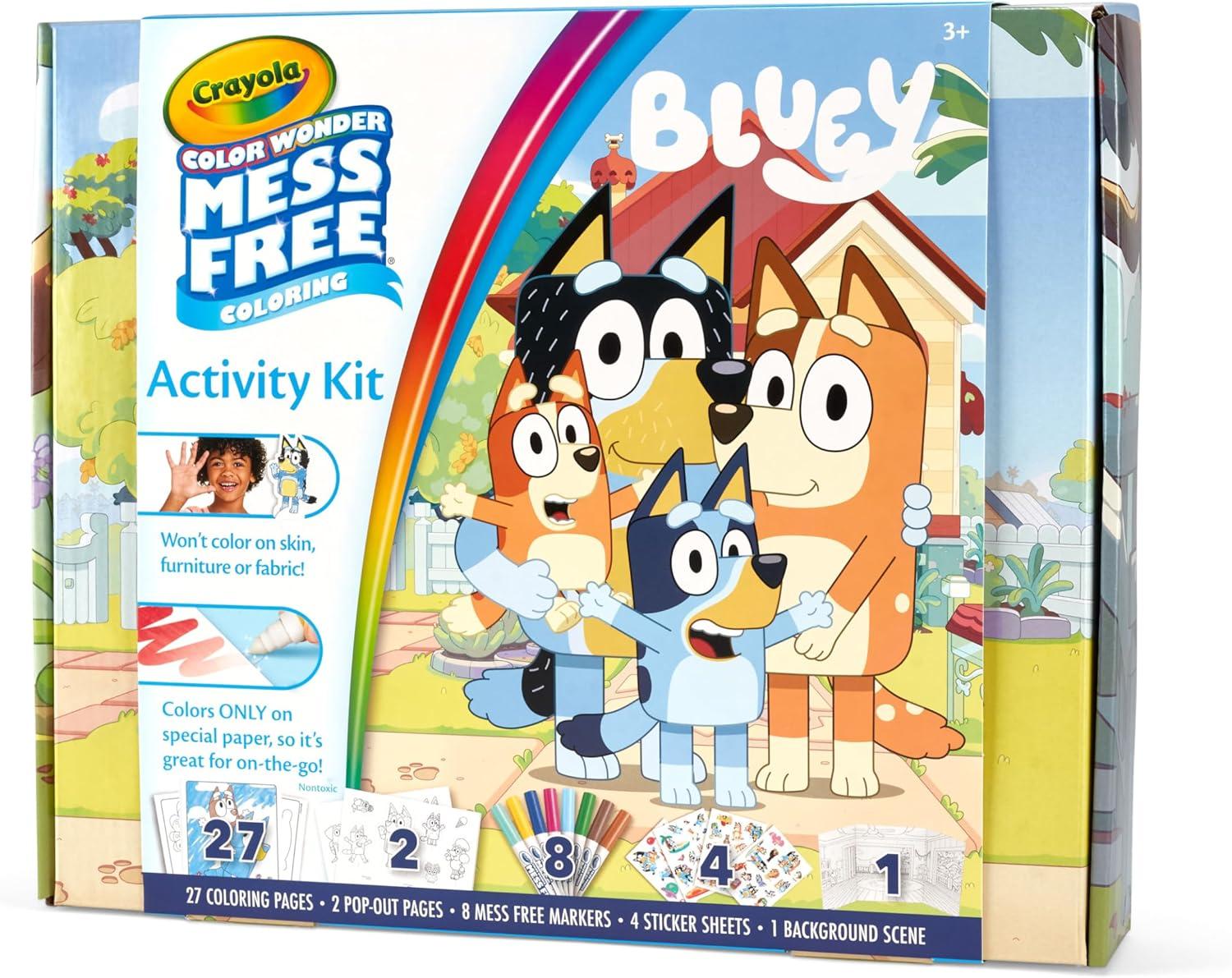 imageCrayola Color Wonder Bluey Activity Kit Mess Free Coloring for Toddlers Holiday ampamp Christmas Gifts for Kids Art Set for Kids Plane Essential Bluey Toys 3Color Wonder Bluey Activity Set
