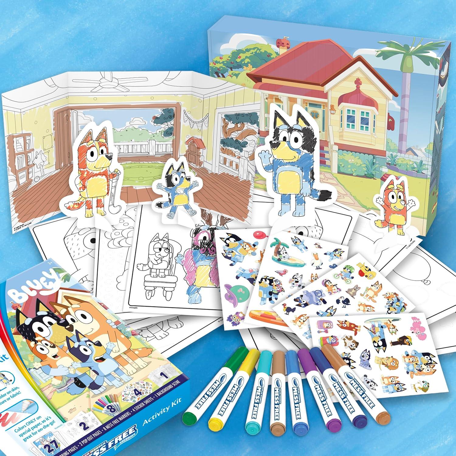 imageCrayola Color Wonder Bluey Activity Kit Mess Free Coloring for Toddlers Holiday ampamp Christmas Gifts for Kids Art Set for Kids Plane Essential Bluey Toys 3Color Wonder Bluey Activity Set