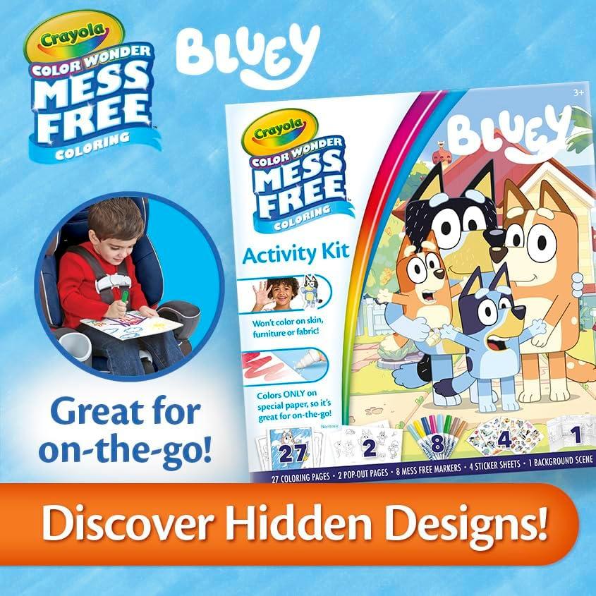 imageCrayola Color Wonder Bluey Activity Kit Mess Free Coloring for Toddlers Holiday ampamp Christmas Gifts for Kids Art Set for Kids Plane Essential Bluey Toys 3Color Wonder Bluey Activity Set