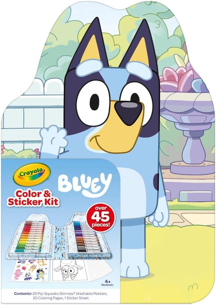 imageCrayola Color Wonder Bluey Activity Kit Mess Free Coloring for Toddlers Holiday ampamp Christmas Gifts for Kids Art Set for Kids Plane Essential Bluey Toys 3Art Kit  Bluey