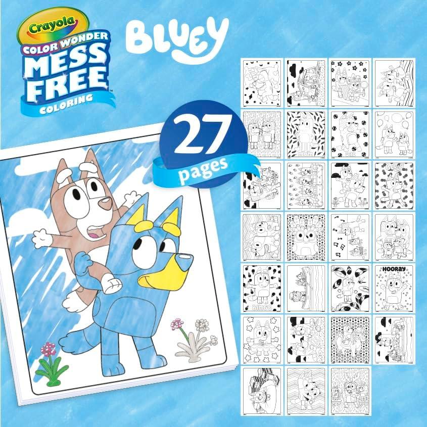 imageCrayola Color Wonder Bluey Activity Kit Mess Free Coloring for Toddlers Holiday ampamp Christmas Gifts for Kids Art Set for Kids Plane Essential Bluey Toys 3Color Wonder Bluey Activity Set