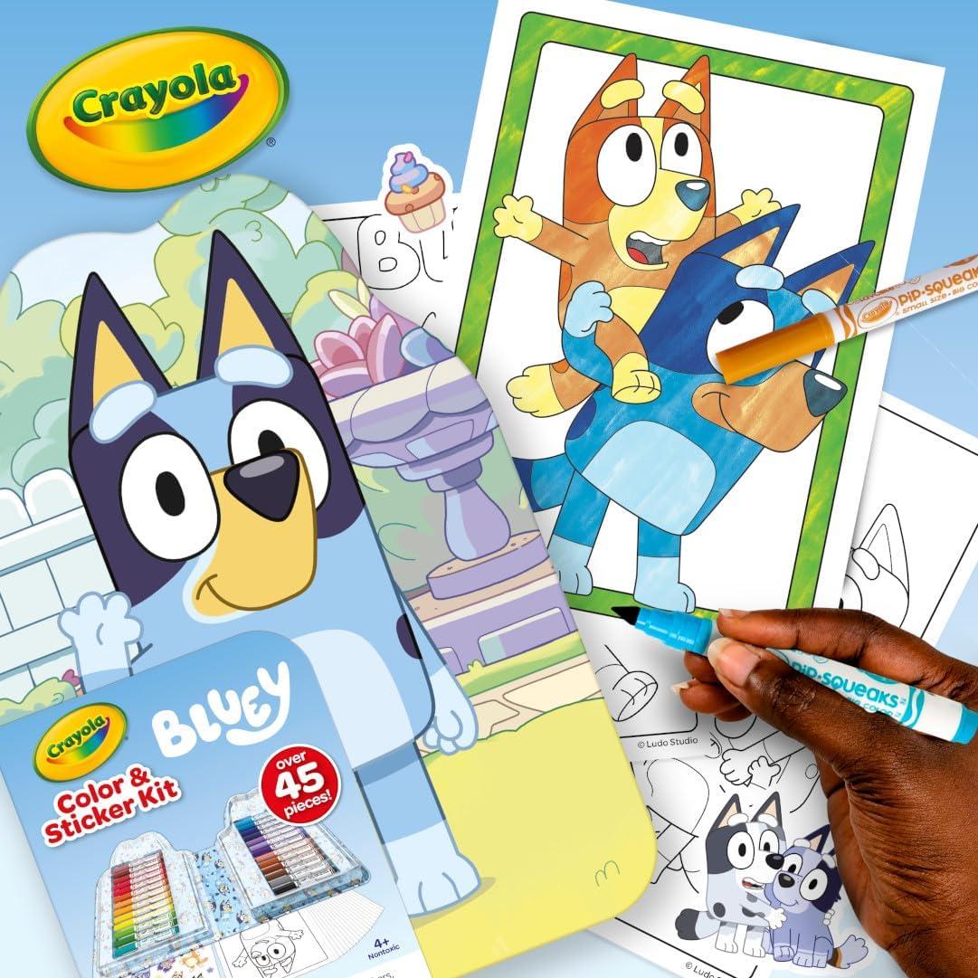 imageCrayola Color Wonder Bluey Activity Kit Mess Free Coloring for Toddlers Holiday ampamp Christmas Gifts for Kids Art Set for Kids Plane Essential Bluey Toys 3Art Kit  Bluey