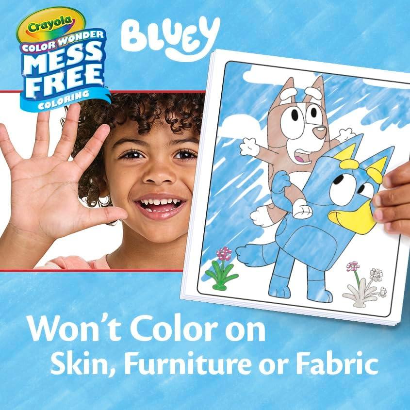 imageCrayola Color Wonder Bluey Activity Kit Mess Free Coloring for Toddlers Holiday ampamp Christmas Gifts for Kids Art Set for Kids Plane Essential Bluey Toys 3Color Wonder Bluey Activity Set