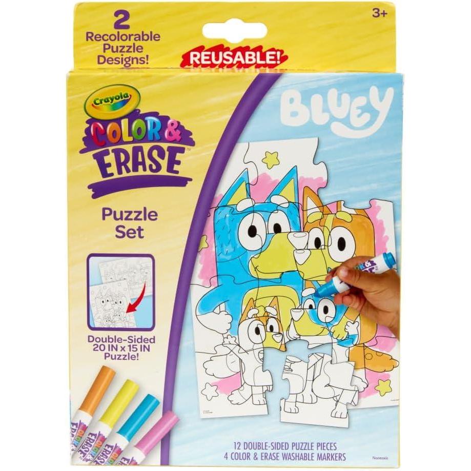 imageCrayola Color Wonder Bluey Activity Kit Mess Free Coloring for Toddlers Holiday ampamp Christmas Gifts for Kids Art Set for Kids Plane Essential Bluey Toys 3Color  Erase Bluey Puzzle Set