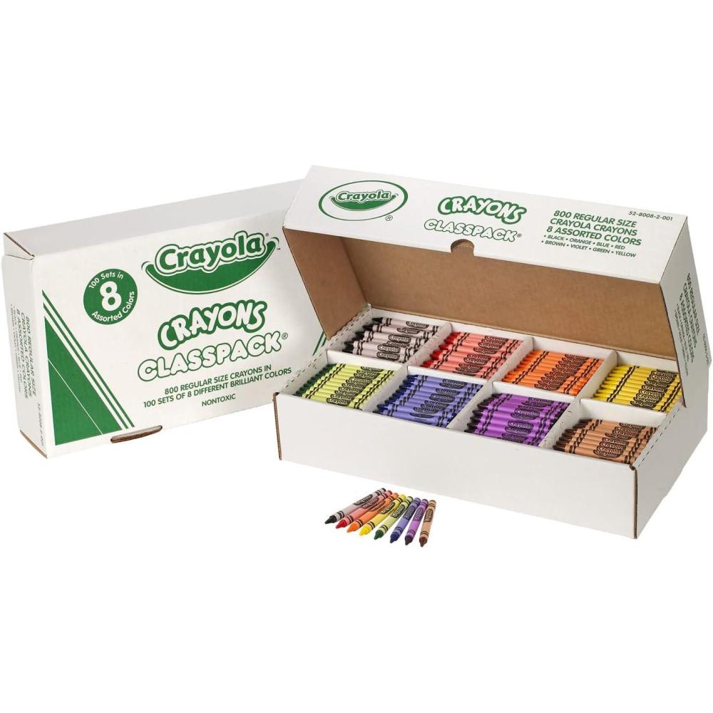 imageCrayola Crayon Classpack 800ct Bulk Crayons for Kids Bulk School Supplies Large Crayon Box Preschool Teacher Classroom Essentials Ages 5 6 71 Count Pack of 800