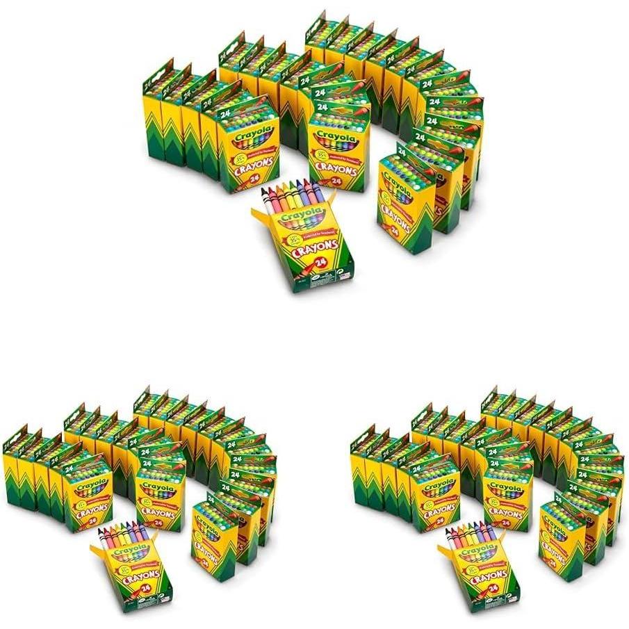 imageCrayola Crayons Bulk 24 Packs Coloring Book Supplies Presharpened Crayons for Kids Stocking Stuffers Preschool Classroom Supplies Gifts Ages 3576 Count Pack of 3