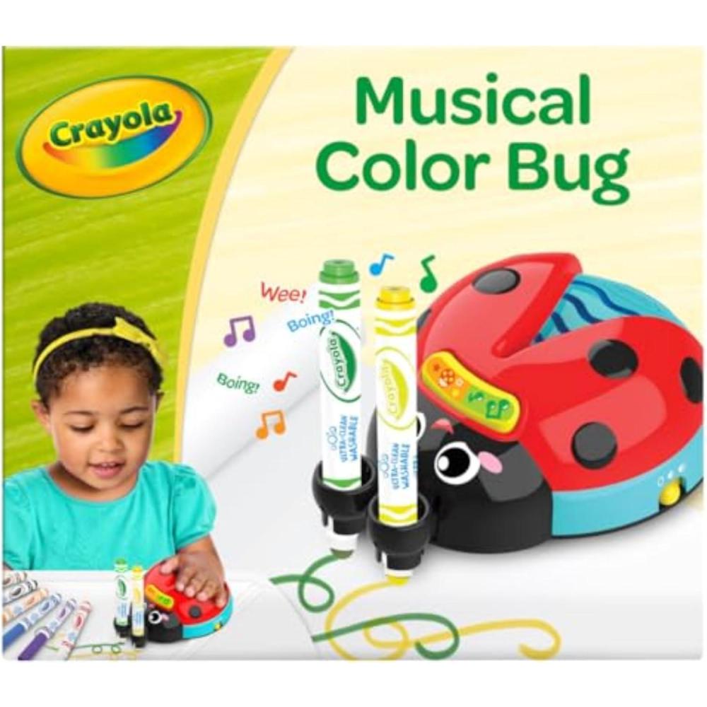 imageCrayola Toddler Touch Lights Musical Sensory Toys for Toddlers Holiday Light Up Drawing Pad Mess Free Painting Travel Activity 2Musical Doodle Bug