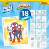 Crayola Spiderman Color Wonder Coloring Set, 18 Spiderman Mess Free Coloring Pages for Toddlers, Spiderman Toys, Gifts for Kids(Spidey & Friends)