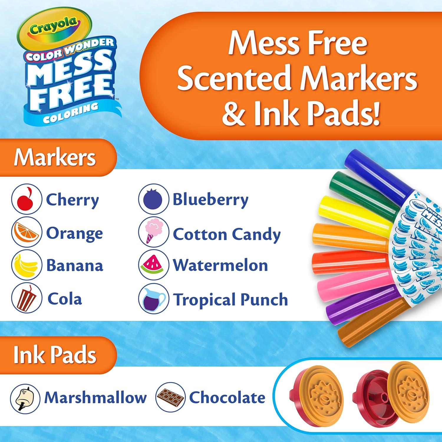 imageCrayola Color Wonder Mess Free Coloring Set 50 Blank Coloring Pages Scented Color Wonder Stamps and Markers Refill Set