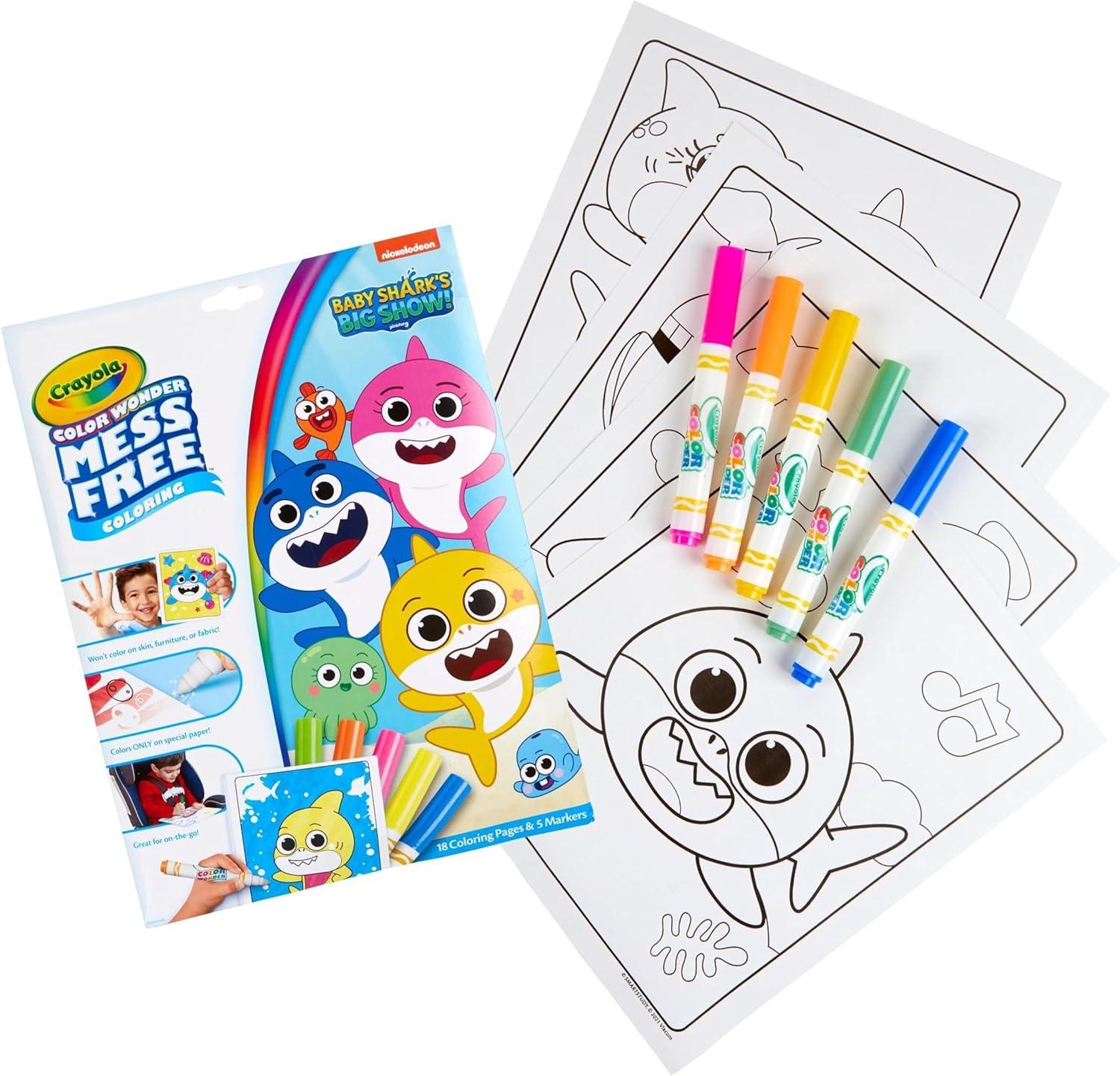 imageCrayola Color Wonder Prehistoric Pals Dinosaur Coloring Pages Mess Free Coloring for Toddlers Dinosaur Toys Toddler Travel Activity ampamp GiftsBaby Shark