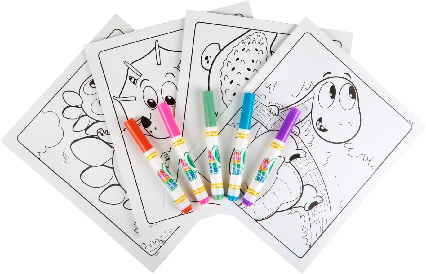 imageCrayola Color Wonder Prehistoric Pals Dinosaur Coloring Pages Mess Free Coloring for Toddlers Dinosaur Toys Toddler Travel Activity ampamp GiftsPrehistoric Pals