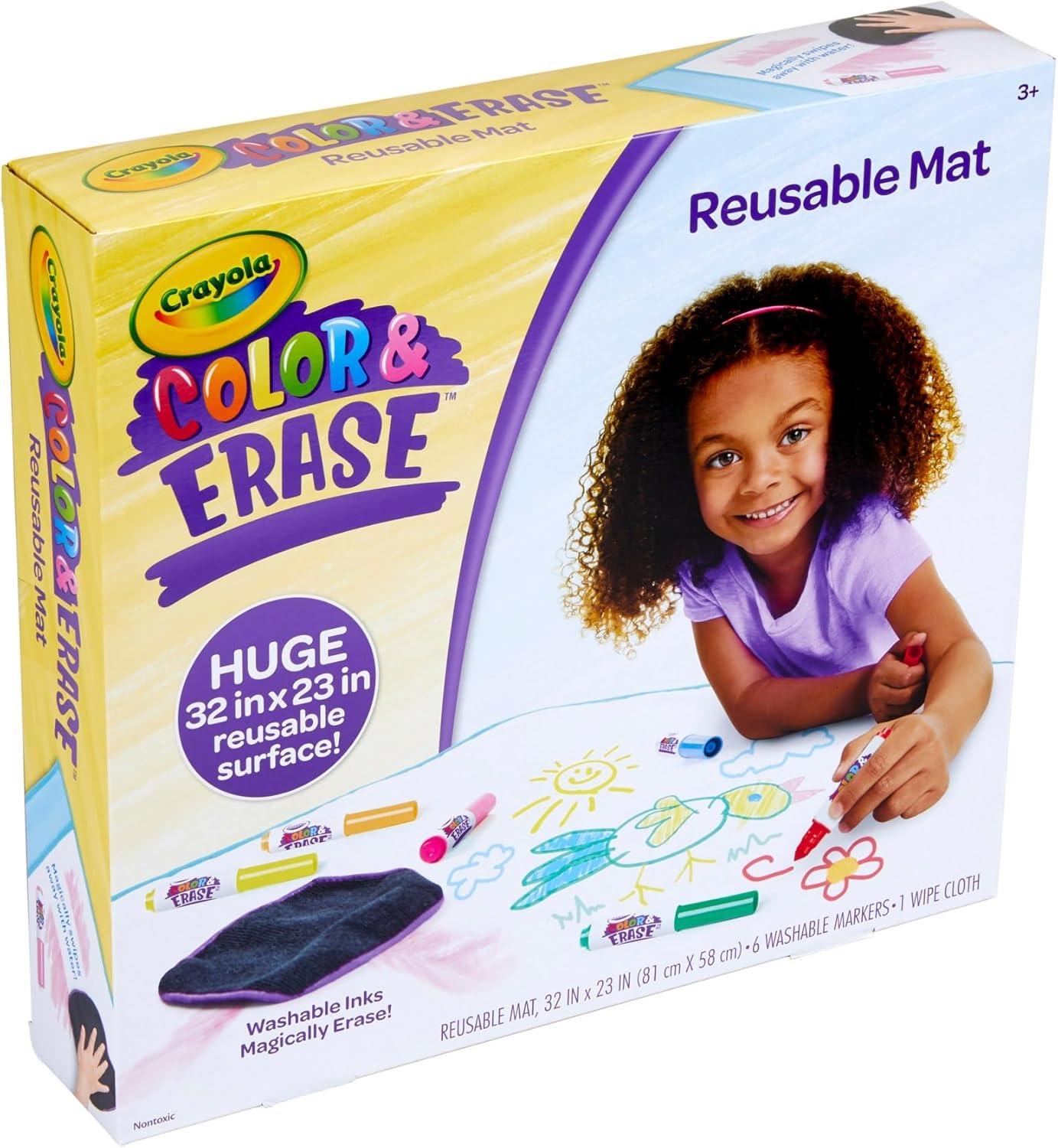 imageCrayola Color ampamp Erase Drawing Board for Kids Travel Coloring Kit Drawing Toy Toddler Coloring Set Gift for Kids 3Activity Mat