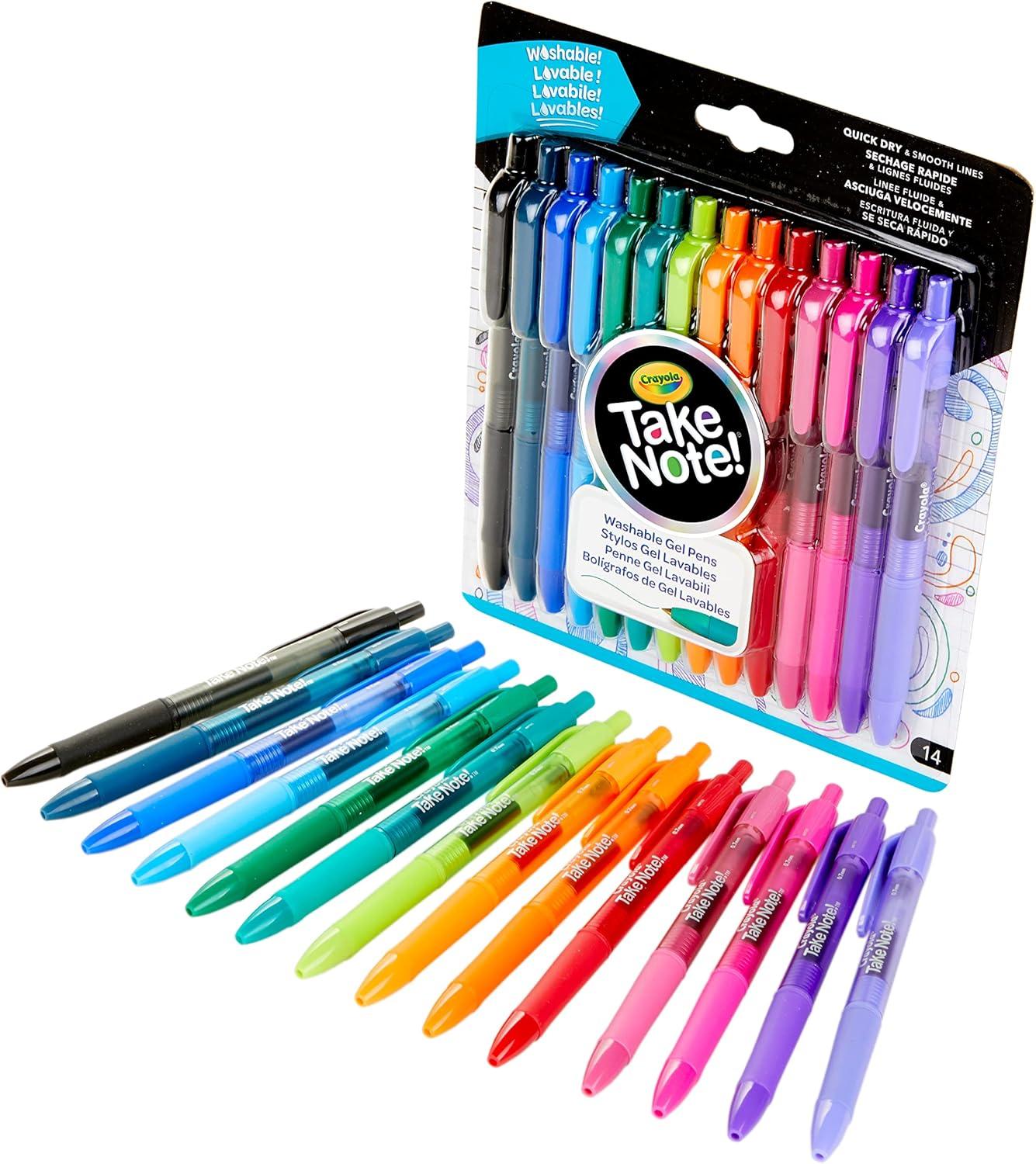 imageCrayola Colored Gel Pens for Kids and Adult Coloring Washable Pens Medium Point 14 Count14 Count