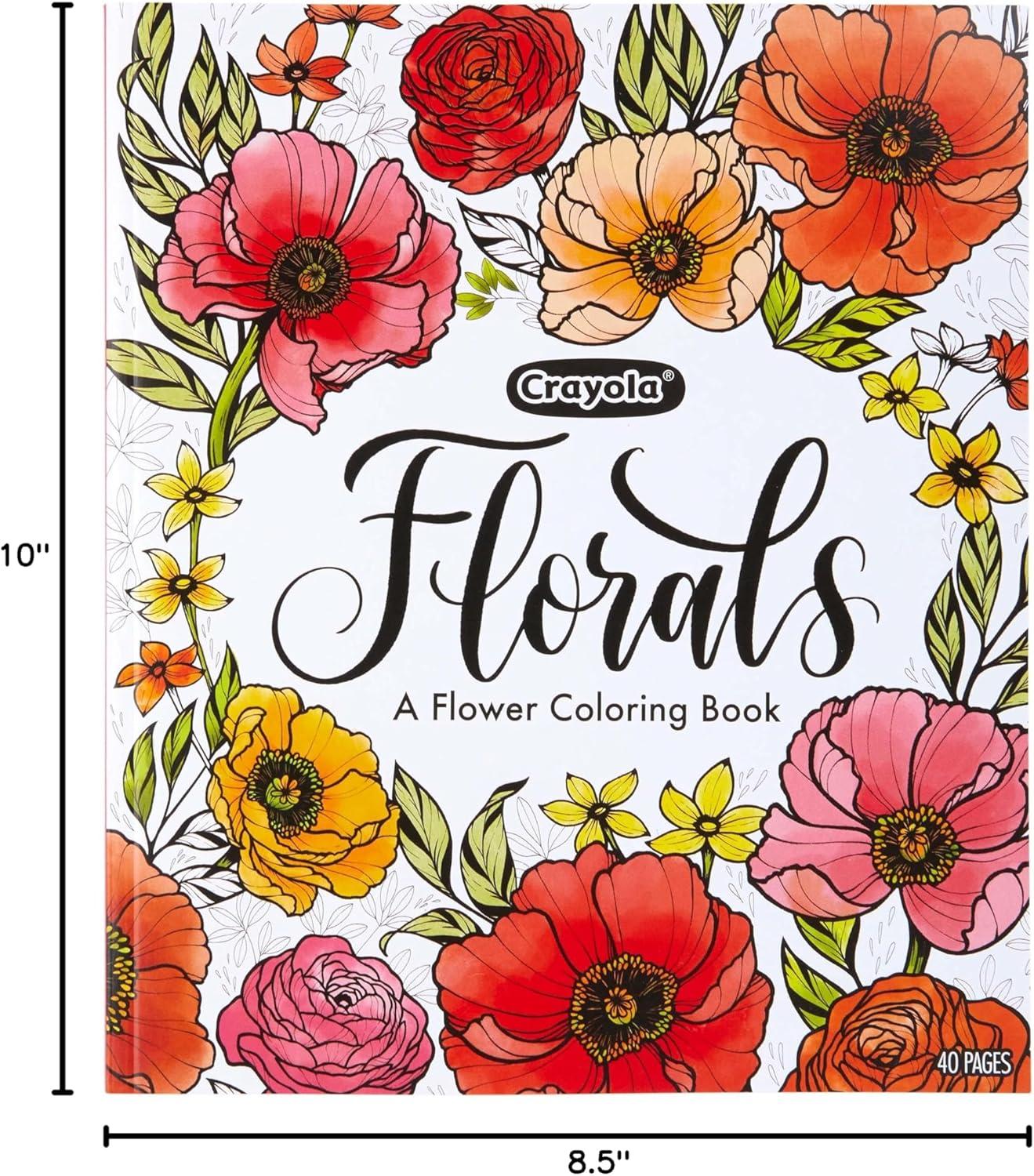 imageCrayola Colors of Kindness Adult Coloring Book 40pgs Adult Coloring Pages Stress Relief Activity Gift for Teens ampamp Adults 9Florals