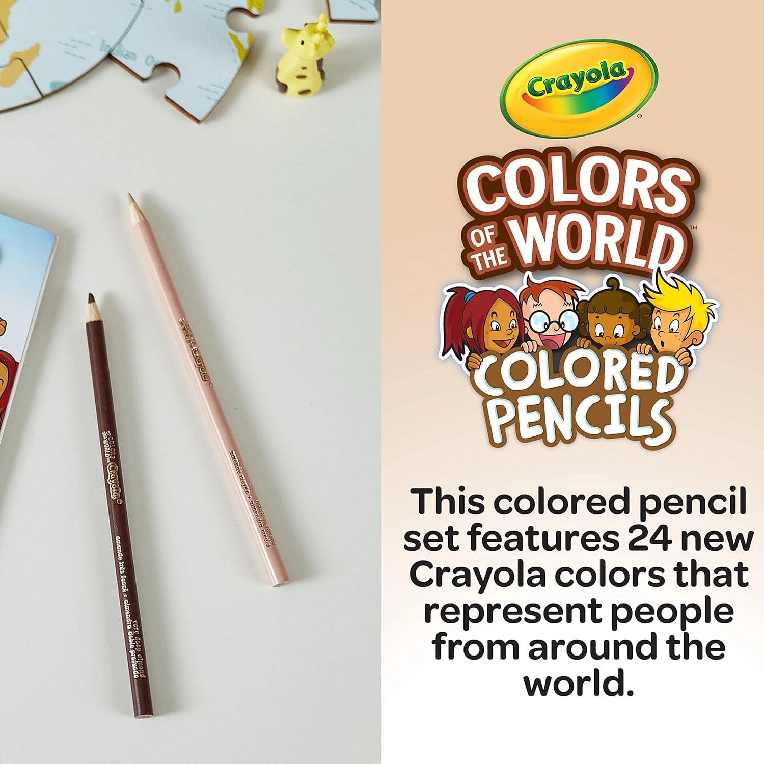 Crayola Colors of the World Colored Pencil Set (24ct), Skin Tone ...