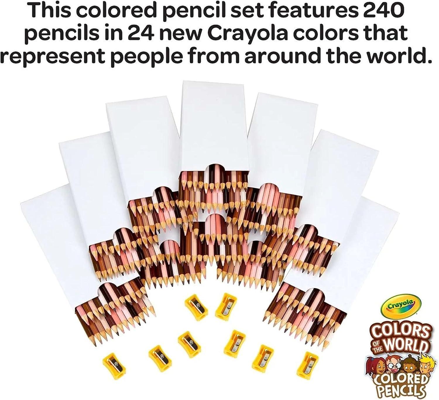 Crayola Colors of the World Skin Tone Colored Pencils Classpack (240ct ...