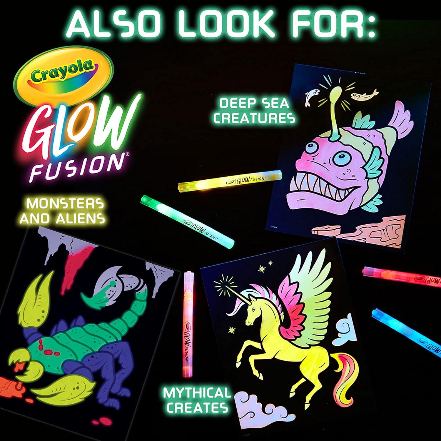 imageCrayola Glow Fusion Glow in The Dark Coloring Set with Markers Alien ampamp Monster Coloring Pages Gift for KidsAlien  Monsters