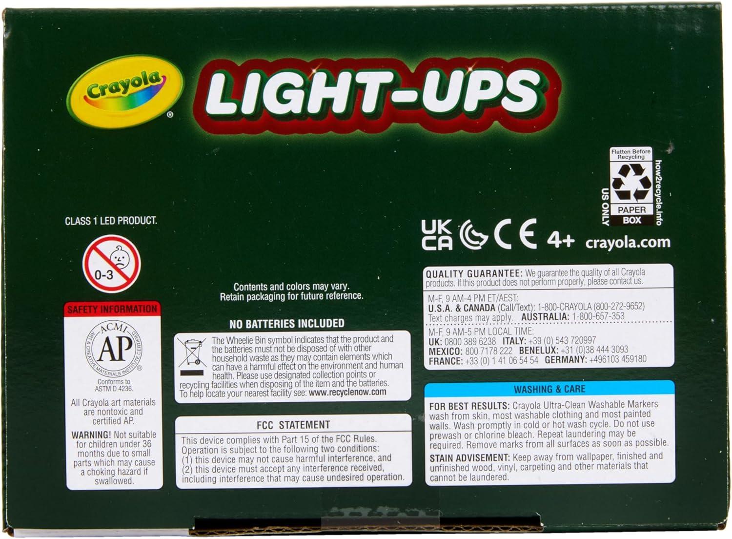 imageCrayola Light Ups Reindeer Recolorable Light Up Toy for Kids Reindeer Decor Glow in the Dark Holiday Gift for Kids Ages 4Reindeer
