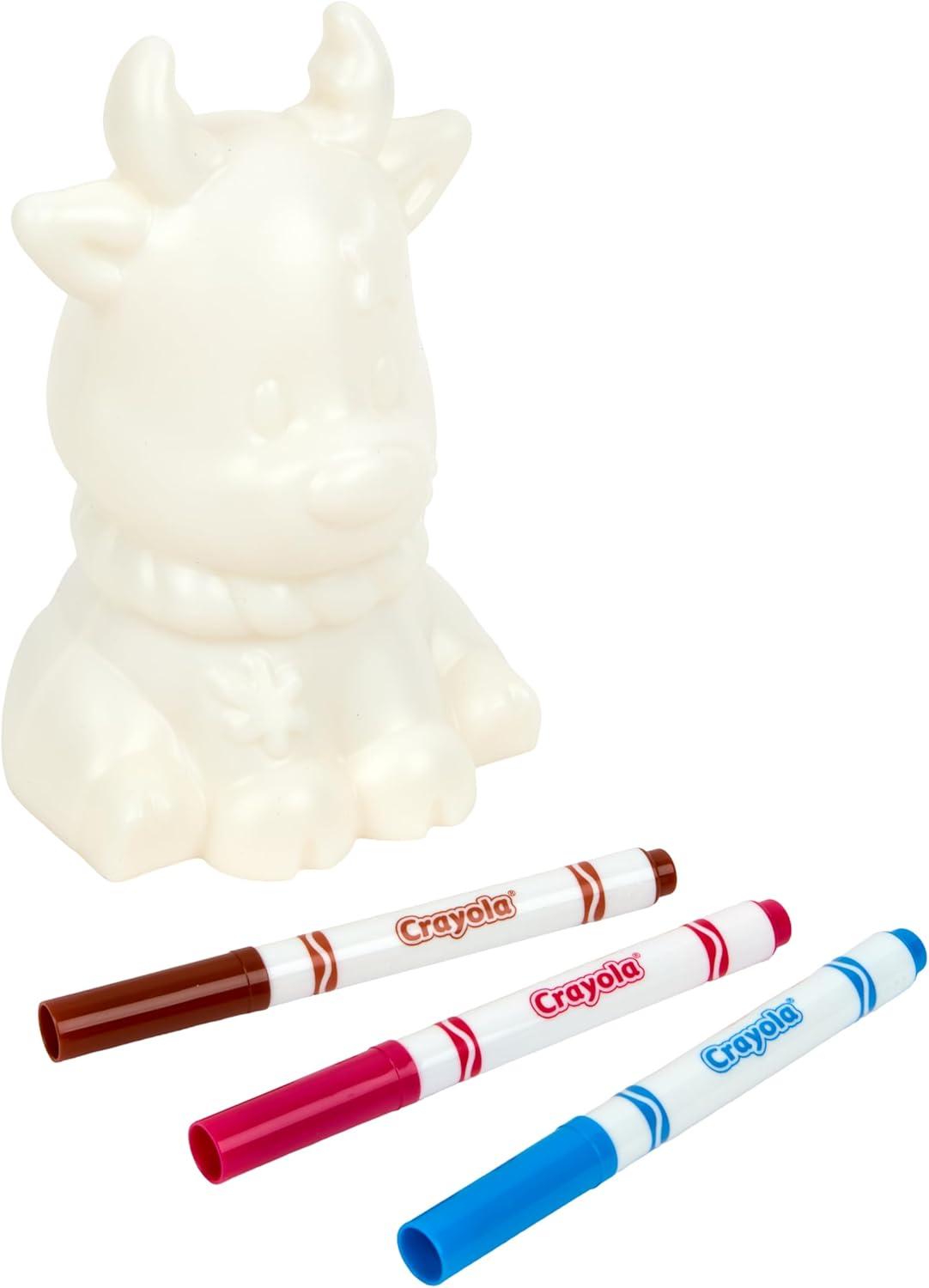 imageCrayola Light Ups Reindeer Recolorable Light Up Toy for Kids Reindeer Decor Glow in the Dark Holiday Gift for Kids Ages 4Reindeer