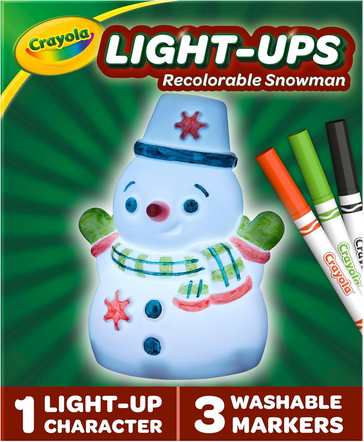 imageCrayola Light Ups Reindeer Recolorable Light Up Toy for Kids Reindeer Decor Glow in the Dark Holiday Gift for Kids Ages 4Snowman