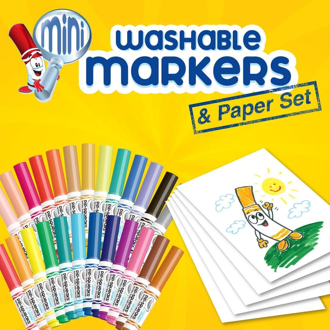 imageCrayola PipSqueaks Washable Marker Set 65ct Holiday ampamp Christmas Gifts for Kids Coloring Set Art Supplies for Kids Drawing ampamp Craft Kit Travel Activity 4Pip Squeak Markers