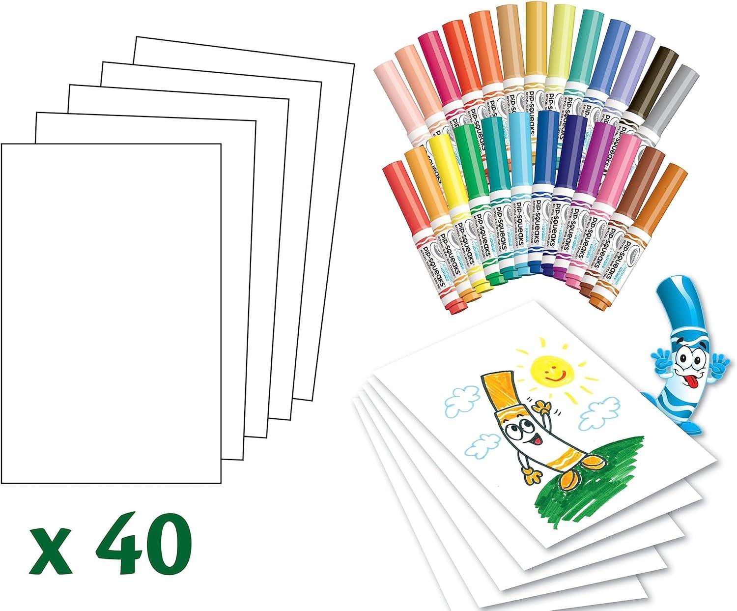 imageCrayola PipSqueaks Washable Marker Set 65ct Holiday ampamp Christmas Gifts for Kids Coloring Set Art Supplies for Kids Drawing ampamp Craft Kit Travel Activity 4Pip Squeak Markers