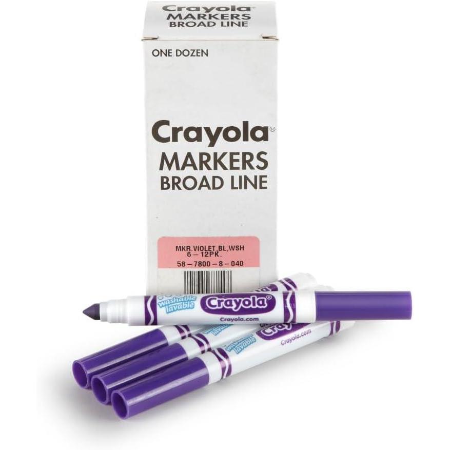 imageCrayola 12 Count Washable Bulk Markers GreenViolet